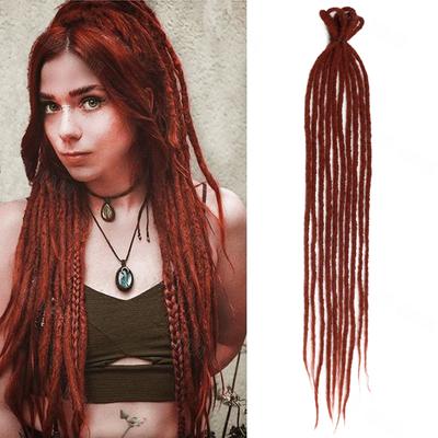 Syntetické dlouhé rovné vlasy Prodlužovací háček na háčkování Paruka Nástroj na pletení pletení DIY Dreadlock Háčkované vlasy pro ženy