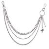 Punk Multilayer Metal Star Pendant Pant Belts Chain Hip Hop Waist Keychains Jeans Chains Women Trendy Jewelry Accessories Gifts