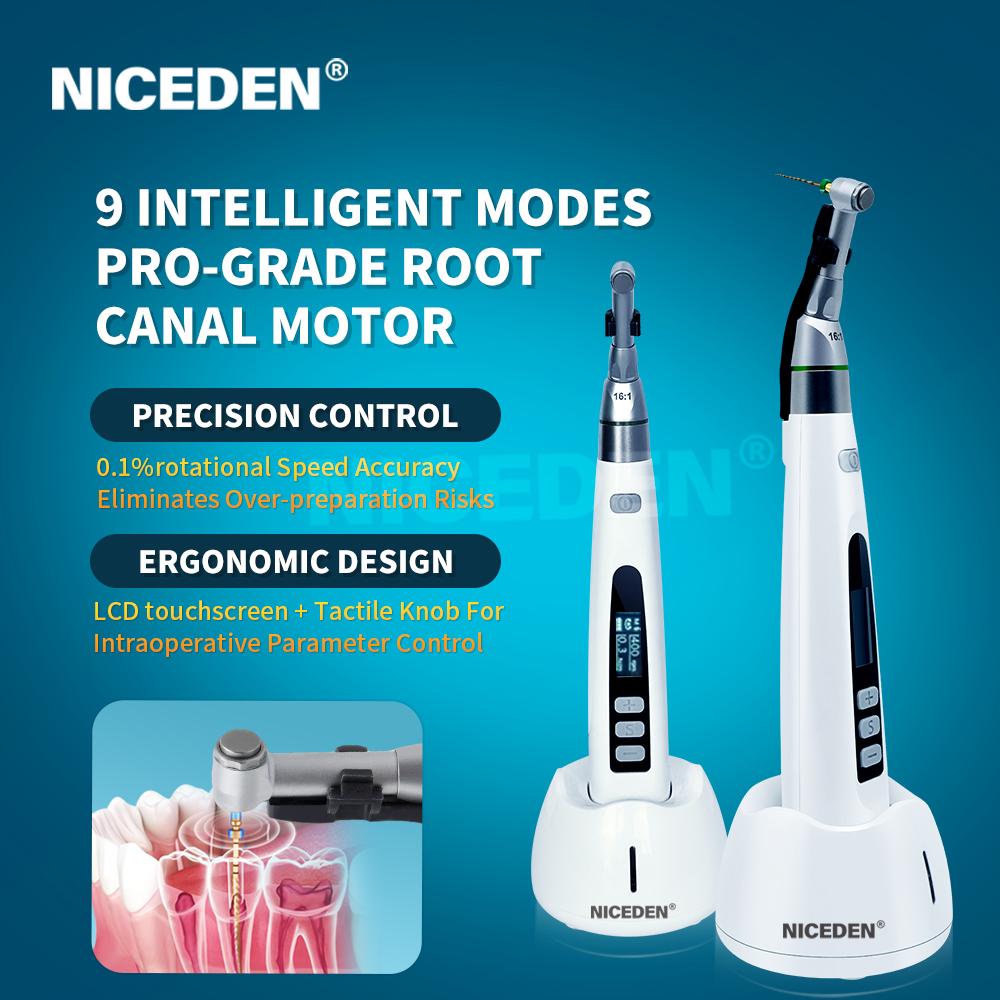 Niceden 2025 9 Modes New Type Wireless Dental Endo Motor 16: 1 Endodontic for Dental Root Canal Endodontic Micromotor Good