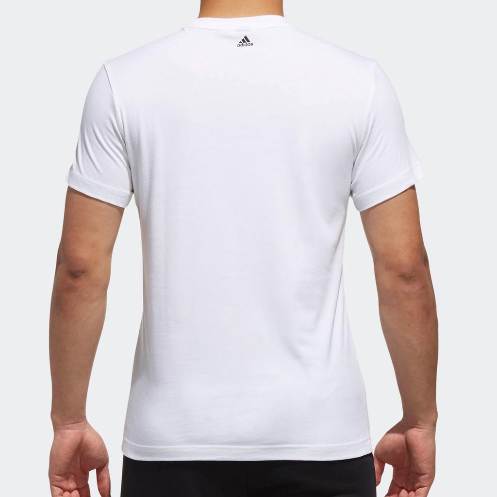 adidas Breathable Comfortable Crew Neck Short Sleeve T-Shirt Men Tops White DM5214