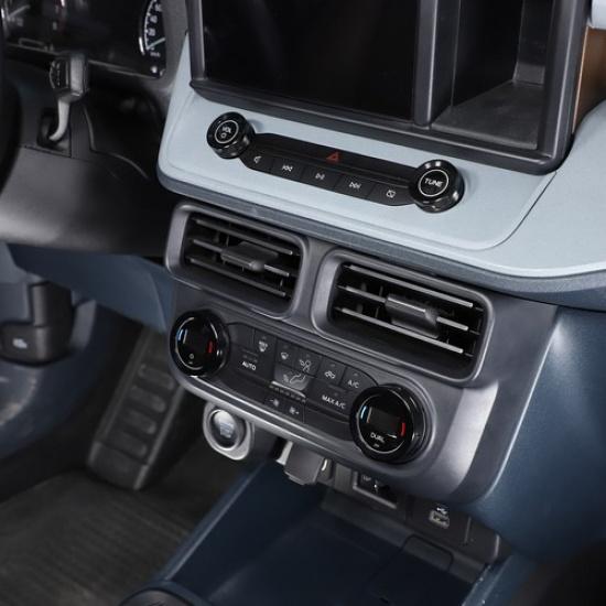 Black Air Conditioner Audio Volume Switch Knob Trim Ring For Ford Maverick 22+US