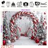2D Flat Candy Cane Christmas Backdrop Cloth for Xmas & Holiday Themed Photoshoot Decor