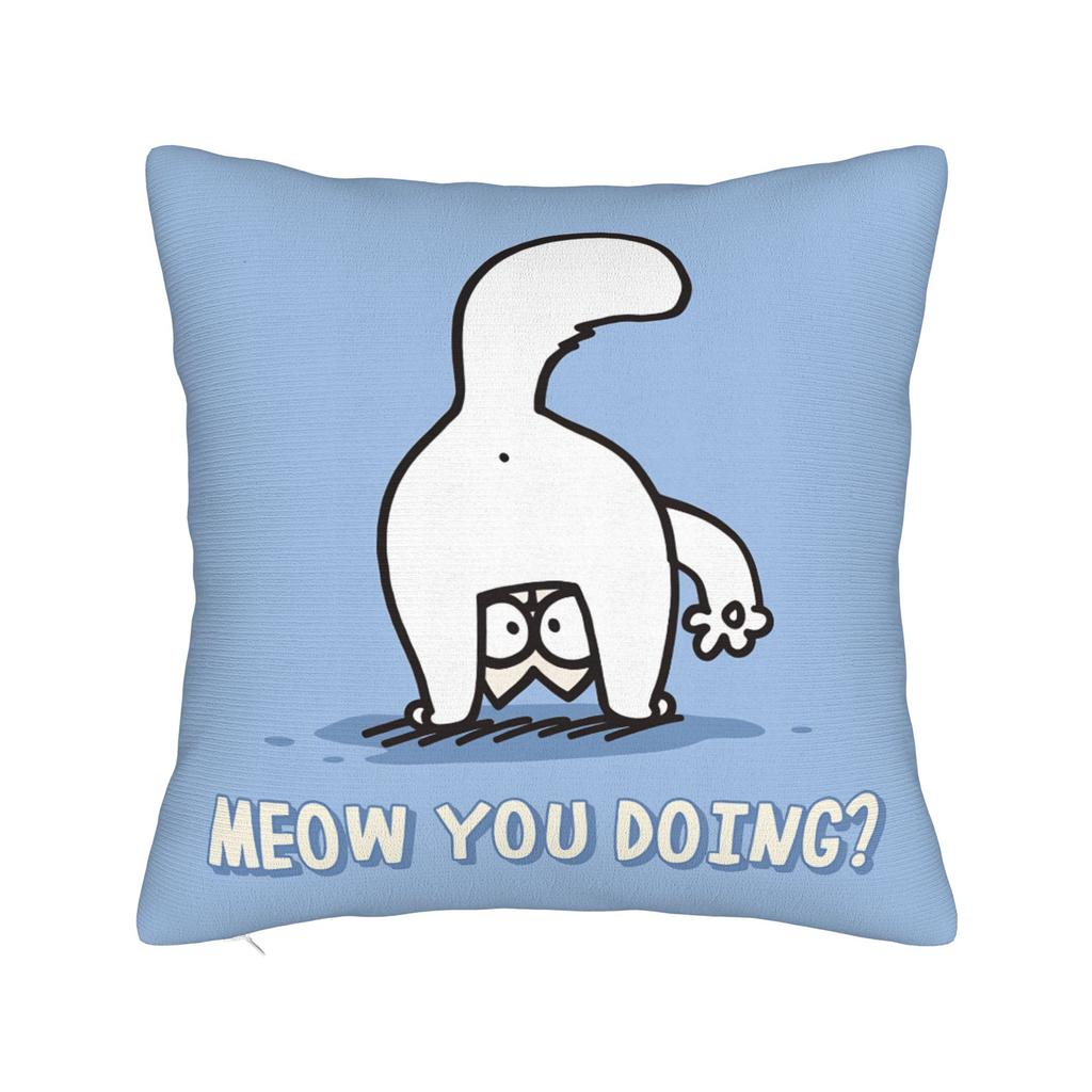 Pillow Cover Humorous Cartoon Cat Simons Cat Vintage Pillow Case For Sofa Home Decoration Pillowcases