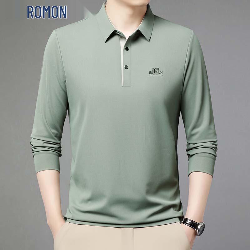 Romon Men s Summer Casual Business Polo Shirt 2XL