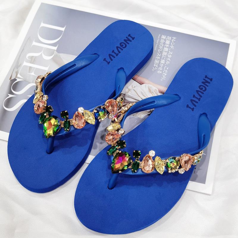 Modisch passende Outdoor-Flip-Flops für Damen, sexy Hausschuhe, Keksdekoration, lässige Hausschuhe, Damenmode, Sommer