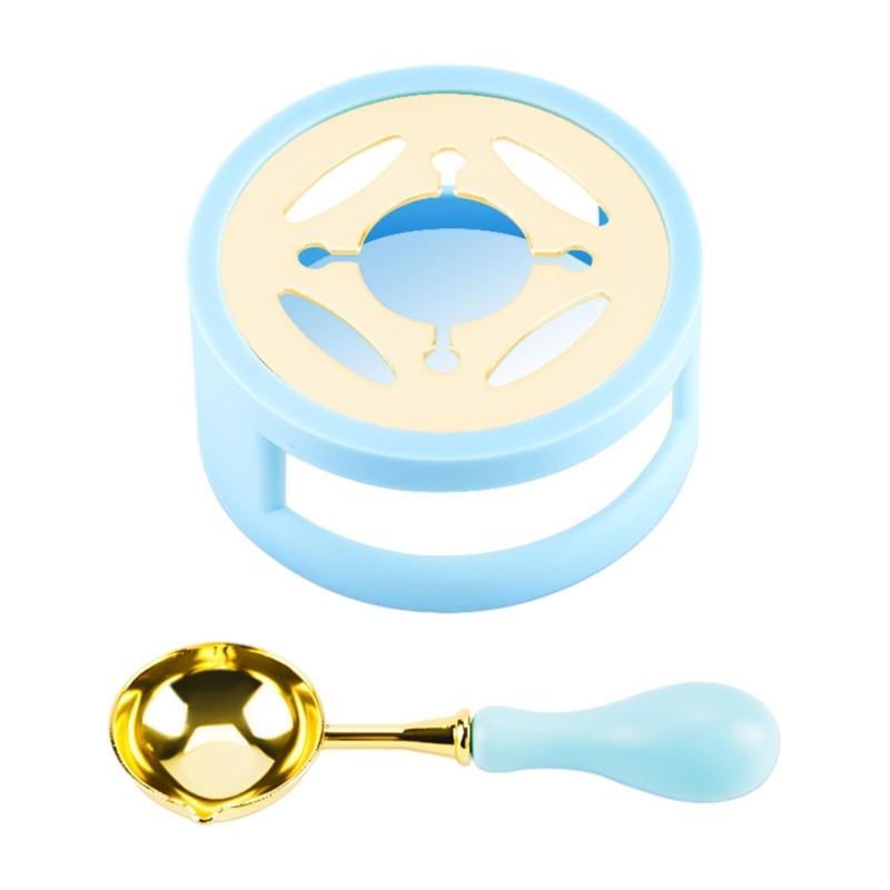 Wax Seal Warmer for Wax Seal Stamp, Wax Seal Melting Furnace Tool with Melting Spoon for Melting Wax Seal Bead Wax Stick 1