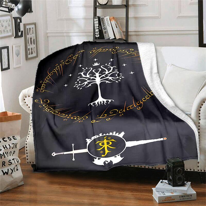 1pc Blanket The Lord of the Rings3 Print Design, Lightweight Blanket for Sofa, Bed- Soft &Warm, Gift for All Seasons like Christmas, Halloween