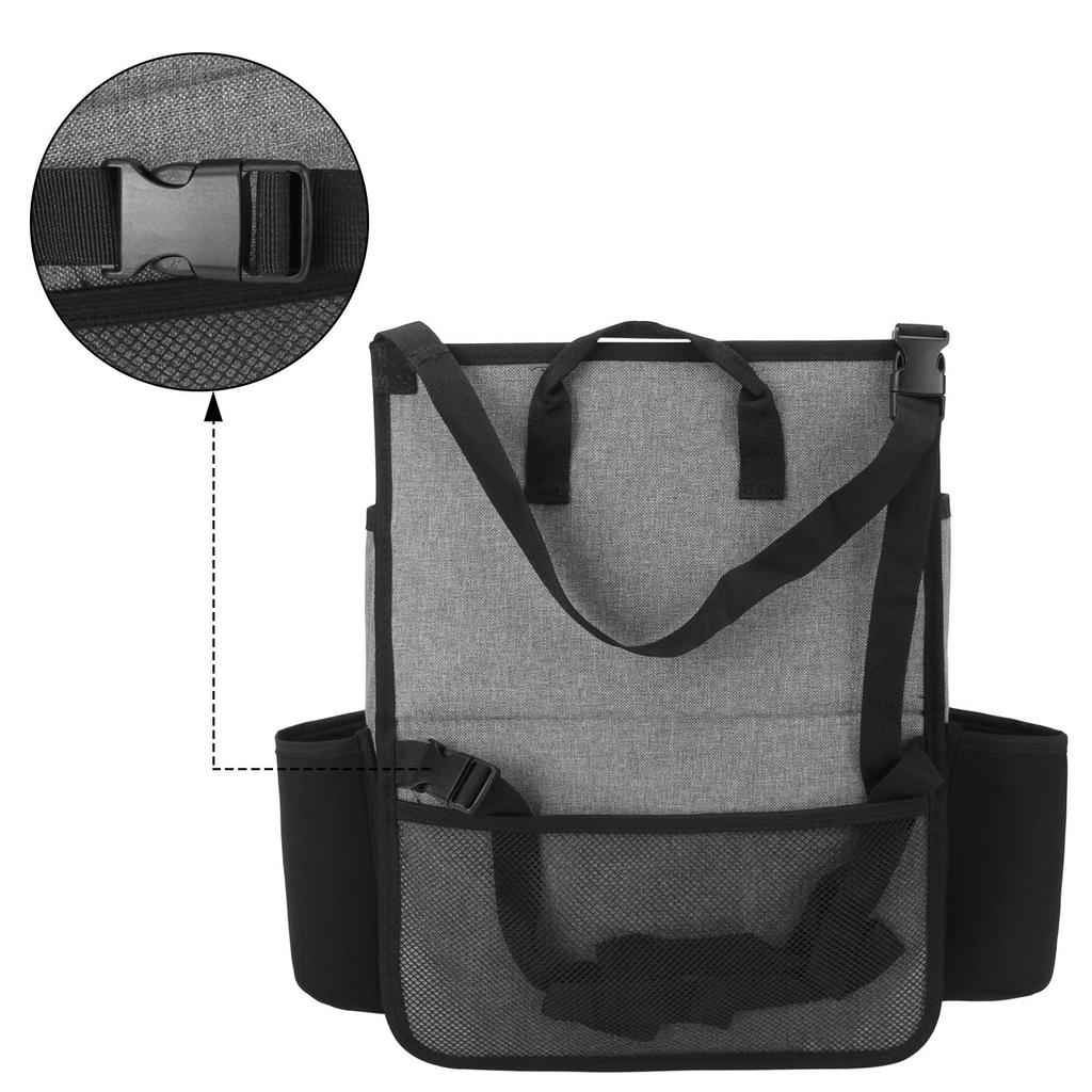 Luxja Car Storage Pocket for Passenger Multiple Seat, Pockets, Water-Repellent (Gray)
