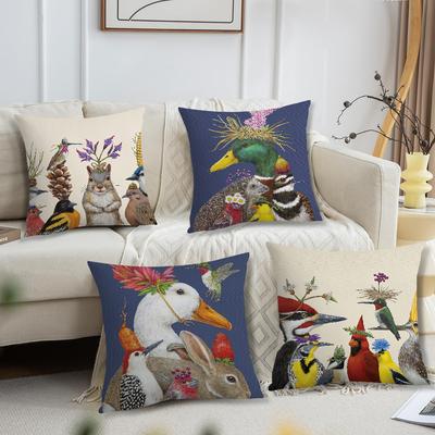 Fox Comfortable Soft Pillow Case for Sofa Party Living Bird Room Animal Home Woody's Bear Office Decor and Protective Art Covers