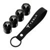 Cache-obus de valve pour roue de pneu de voiture et Porte-clés Anneau Porte-clés en Daim pour modèle 3 modèle X Y style Roadster Accessoires