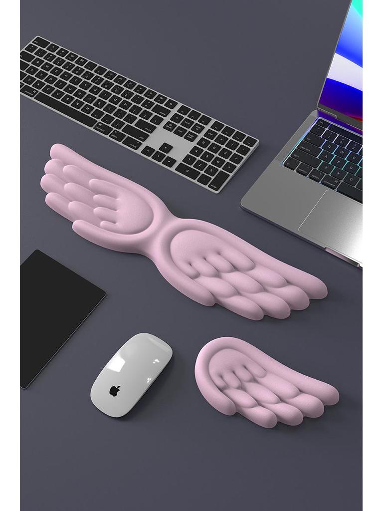 Silikon-Memory-Schaum-Handgelenkauflage für Maus und Tastatur mit Handyhalter