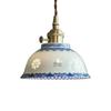 Chinese Retro Blue & White Porcelain Chandelier for Teahouse, Balcony, Bedside, or Dining Room
