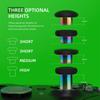 eXtremeRate Metal Kit for Xbox Elite Series 2 Includes 6 Metal Adjustment 2 and 4 Back Paddles Metallic Green Blue 13-in-1 Controller, Thumbsticks