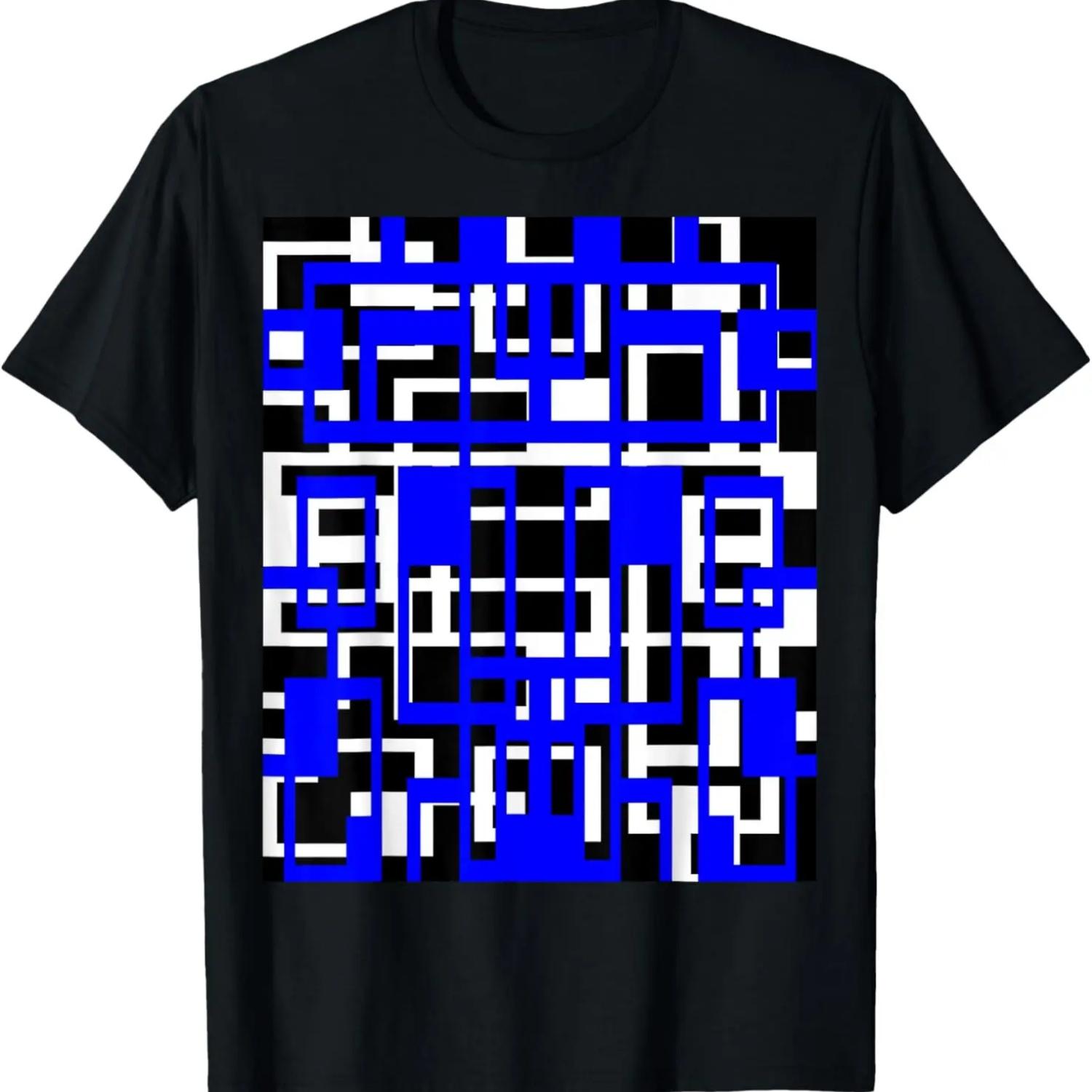 

Geometric Shapes Pattern Blue White Black Background T-Shirt XXXXXL