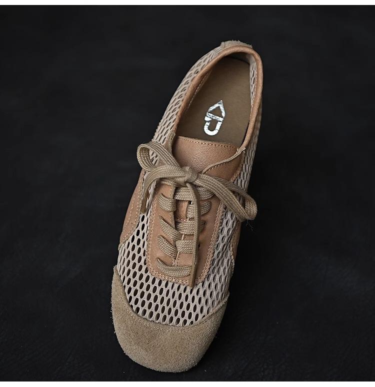 

Мягкая подошва дышащая сетка повседневная обувь женские балетки женская новая летняя одинарная обувь женская обувь 40 абрикосовый