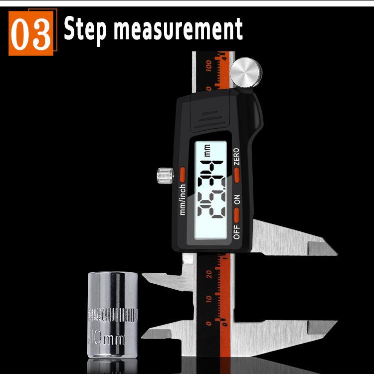 Stainless Steel Digital Vernier Caliper with LCD Display, 0-150mm, Metric/Imperial