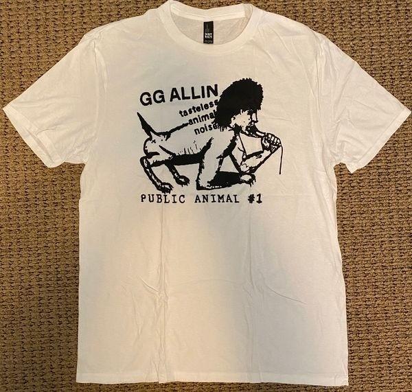 Rare GG Allin Public Animal 1984 White Tee Shirt CL473 S