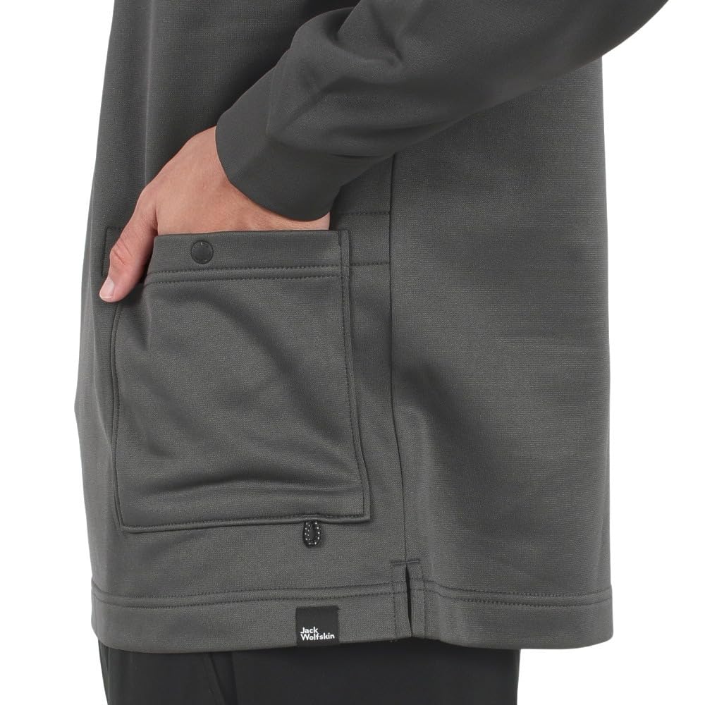 Jack Wolfskin Men's High-Performance Tech Sweatshirt (High-Power Stretch) [5032371 / THERMO PO V2] 6350_phantom Asia_S