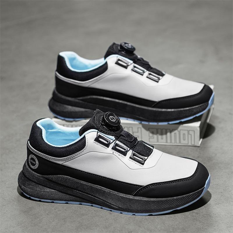 Shoes autumn new knob buckle waterproof casual shoes outdoor thin lace-up mountaineering sneakers