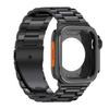 Alloy Case+Stainless Steel Strap For Apple Watch Ultra 2 1 49mm 46mm 45mm 44mm Hollow Out Protective Cover For Iwatch 10 9 8 7 6