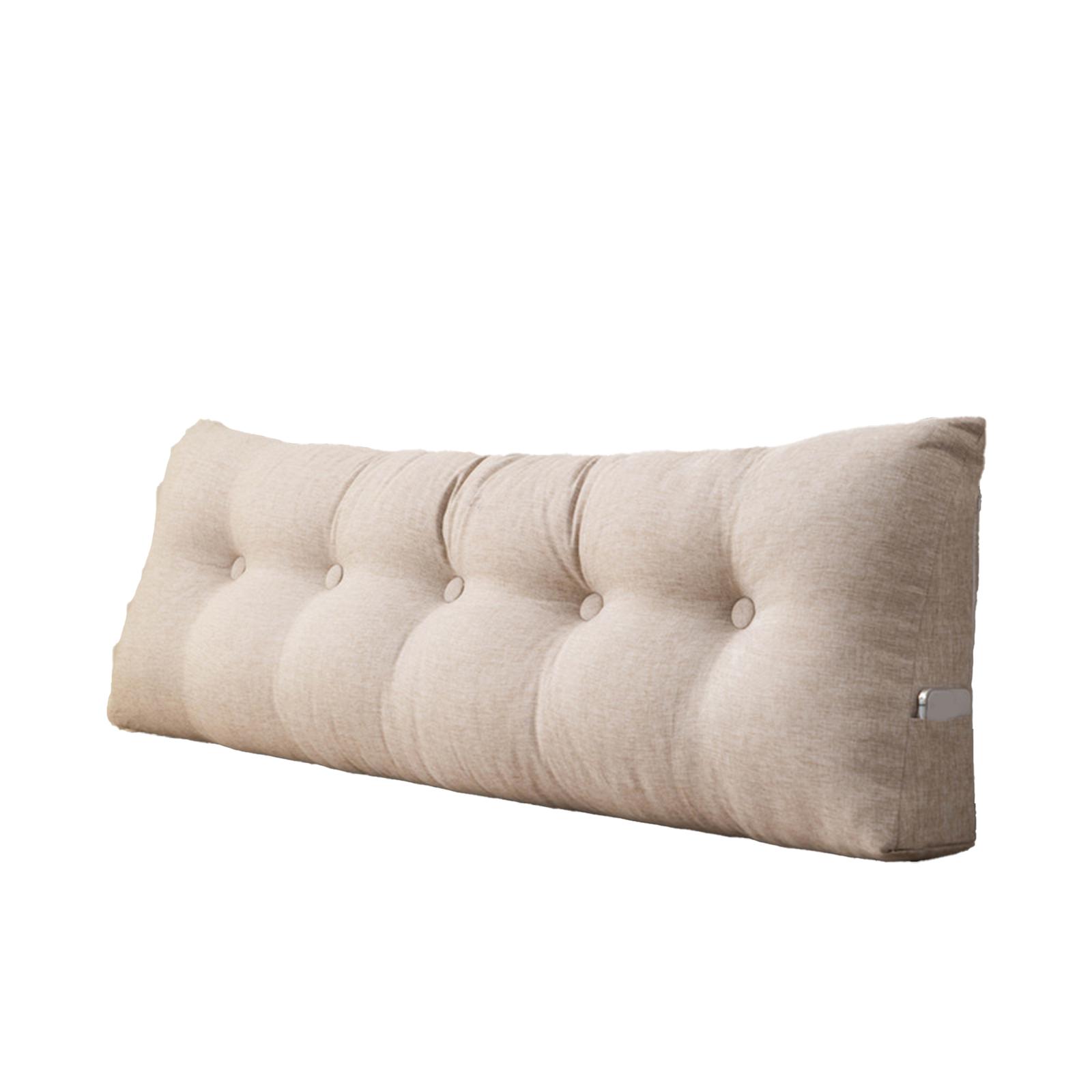 

Headboard Pillow Gray Blue Bed Rest Reading Pillow Long Backrest Cushion, Suitable For Sitting The Bed Backrest Positioning Support Cushion One Size бежевый