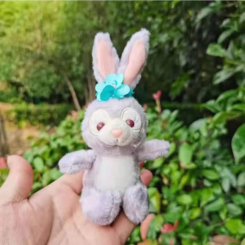 Cartoon Starry Adorable Duffy Plush Toy Backpack Keychain Doll Accessory Rabbit