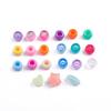 Accessoires de perles pour enfants faits à la main, perles acryliques brillantes, couleur unie, perles à gros trous, perles en forme de tonneau, rose oignon, perles en vrac