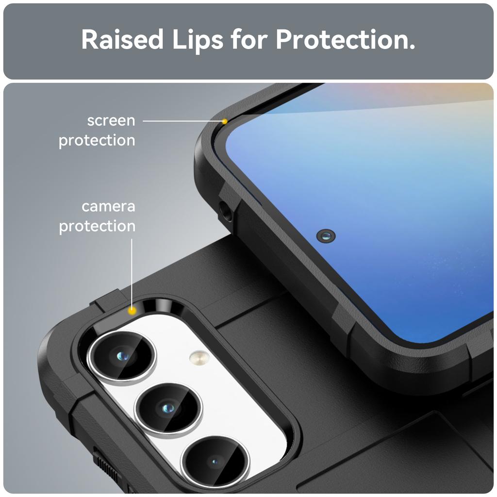 For Samsung Galaxy A35 5G TPU Phone Case Shockproof Cell Phone Cover with Square Grid Texture