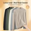 Men's Wool Modal Knitwear: Half-High Neck Textured Base Layer for Autumn/Winter 2026
