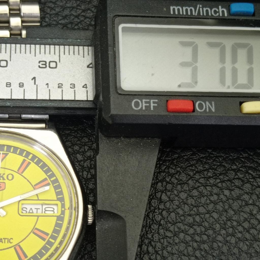 GENUINE VINTAGE SEIKO 5 AUTOMATIC JAPAN 6309A MENS YELLOW DIAL WATCH A702706-1