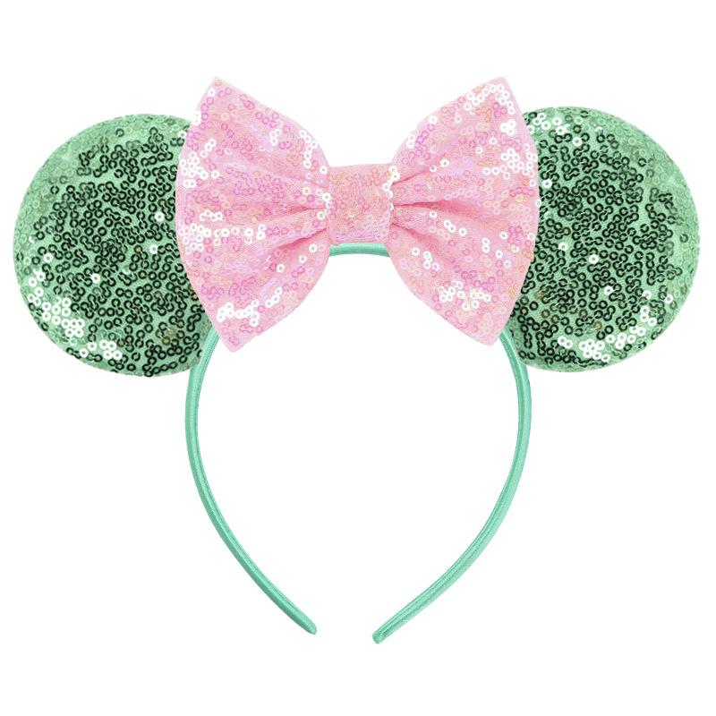 Newest Mouse Ears Headband Kid Adult Festival Party Sequins HairBow Hairband Women Girl Hair Accessories Gift
