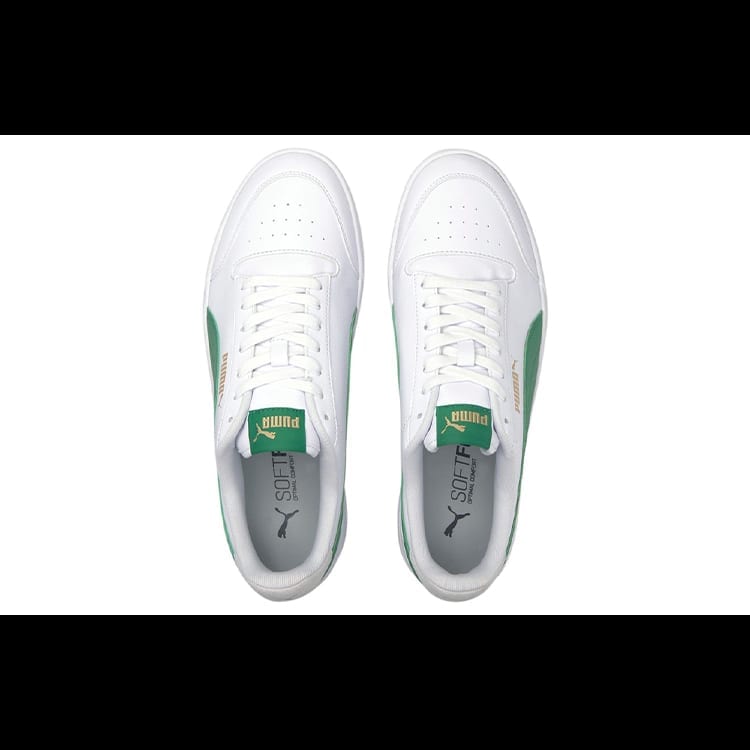 Puma Unisex Shuffle Low Top Sneakers White Green 309668-13