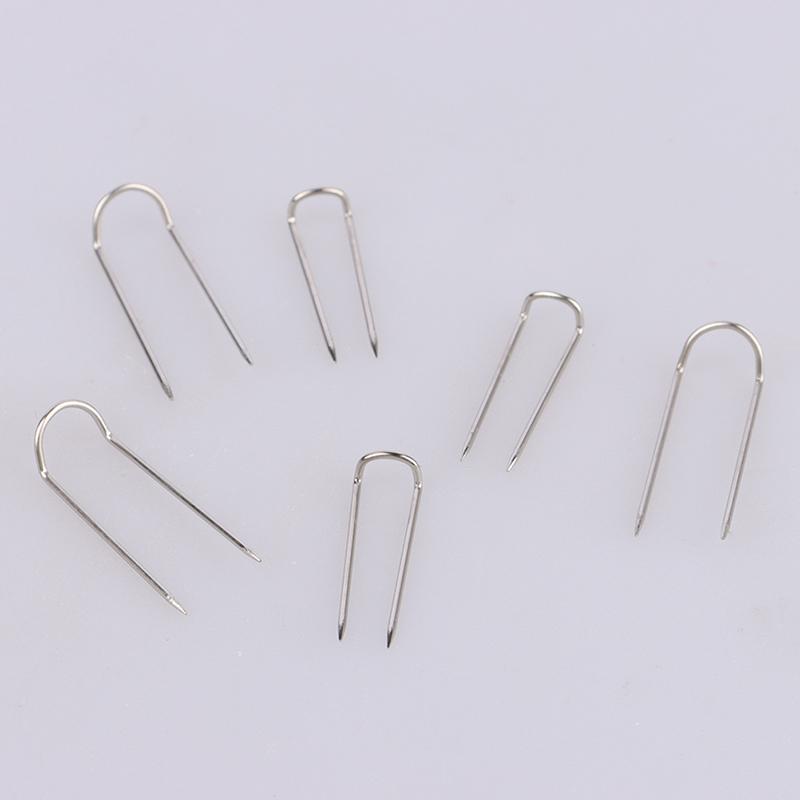 50 bucăți ace metalice ace de argint în U pentru afișaj de bijuterii, ace de croitorie, aplicații de pilota