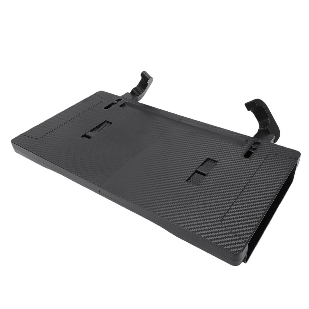 2-in-1 Auto-Lenkrad-Schreibtisch Sitzspalt-Organizer-Tablett Faltbar Verstellbar Karbonfaser-Optik Tisch für Laptop Essen