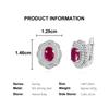 Flower design Natural longrido ruby Ring Earrings Pendant Necklace Set 925 sterling silver jewelry for women's daily party gifts