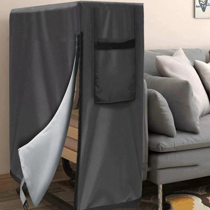 1pc Foldable Bed Cover With Zipper Waterproof Oxford Cloth Moisture Proof Organizer For Home Bedroom Furniture Dust Proof Covers