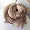Decorative Striped Linen Scarf Versatile Unisex New Scarf Versatile Japanese Design Cotton Linen Scarves