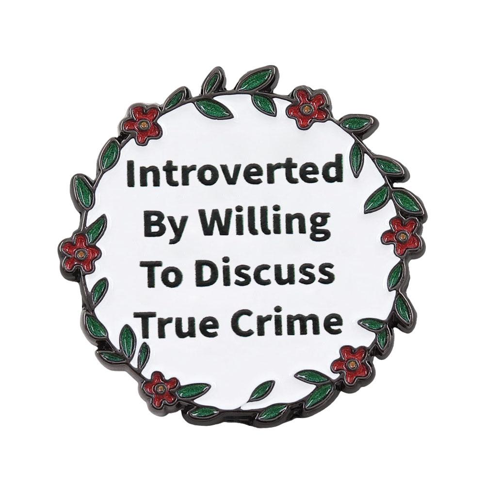 Beautiful Reasons Wreath Brooch: Inspirational Quotes Badge for Positivity