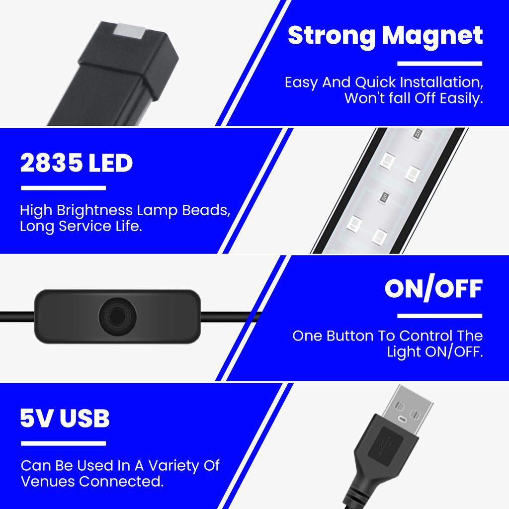 365-395nm Schwarzlichtleiste 10W UV-Lampe 5V USB-Stecker mit Schalter UV-Streifenlichter LED Schwarzlicht für Glow Party Halloween-Beleuchtung