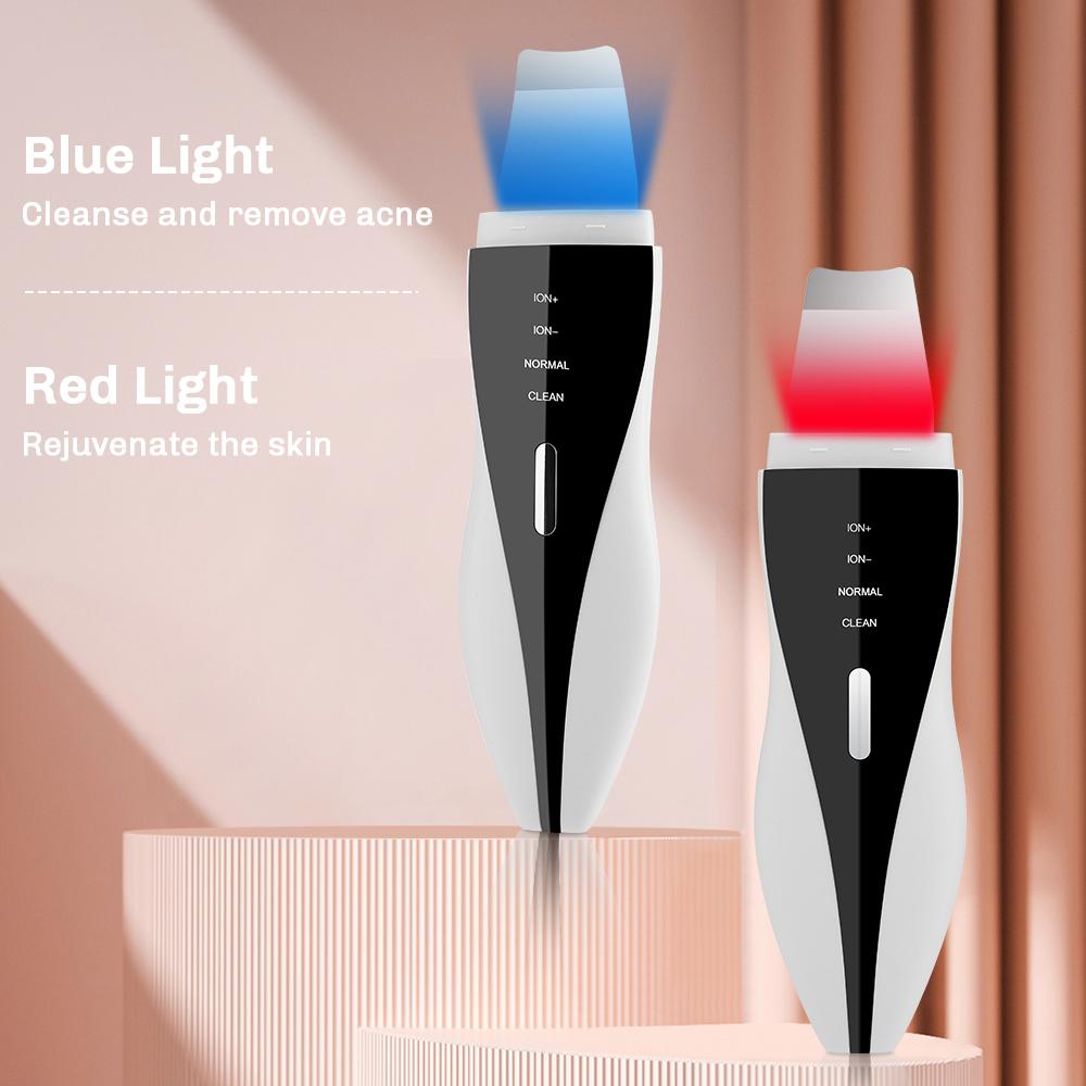 Ultrasonic Skin Scrubber Face Spatula Facial Skin Exfoliator Scraper and Blackhead Remover Pore Cleaner Facial Deep Cleansing