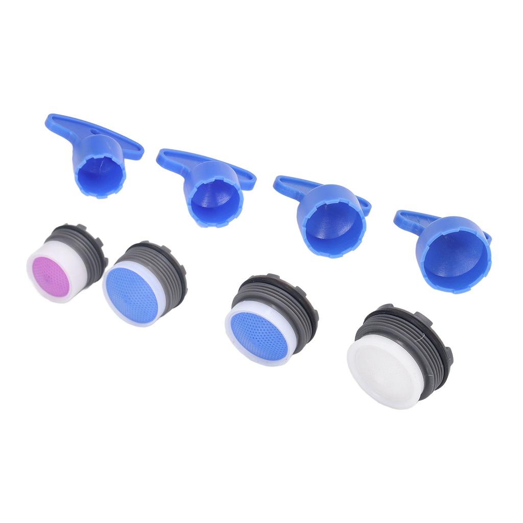 8 Stück Wasserhahnbelüfter Kunststoffeinsatz Wasserhahnbelüfter mit Schraubenschlüsseln für Badezimmer Küche