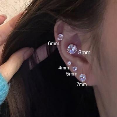 Super Flash Magnetic Suction Without Ear Clips, Flash Diamonds, Zircon Ears, Cochlear Earrings, Versatile Earrings, Personalized Earrings