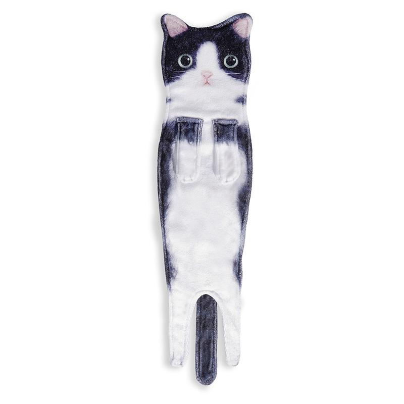ABHS-Funny Cat Hand Towels, Kitchen And Bathroom Hand Towels, Quick-Drying Soft Absorbent Microfiber Towels