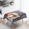 Cake Printed Tablecloth Hotel Restaurant Table Decoration and Ornament Stain Resistant Rectangular  Home