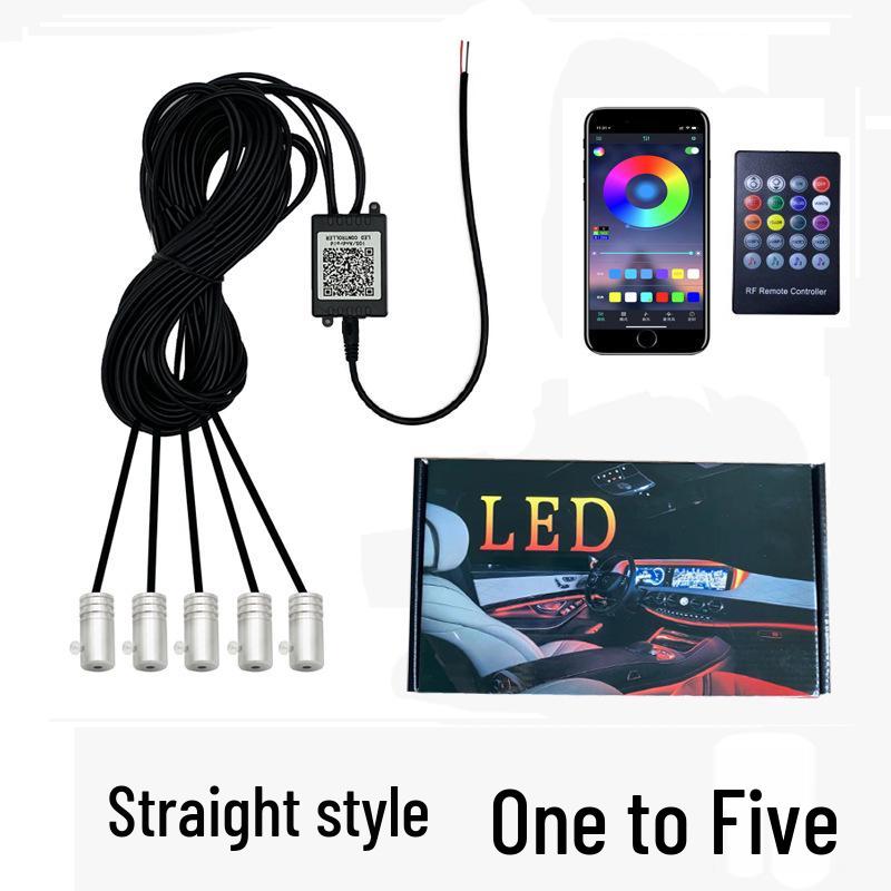 Sound-Activated RGB Car Ambient LED Light Strip for Music Rhythm