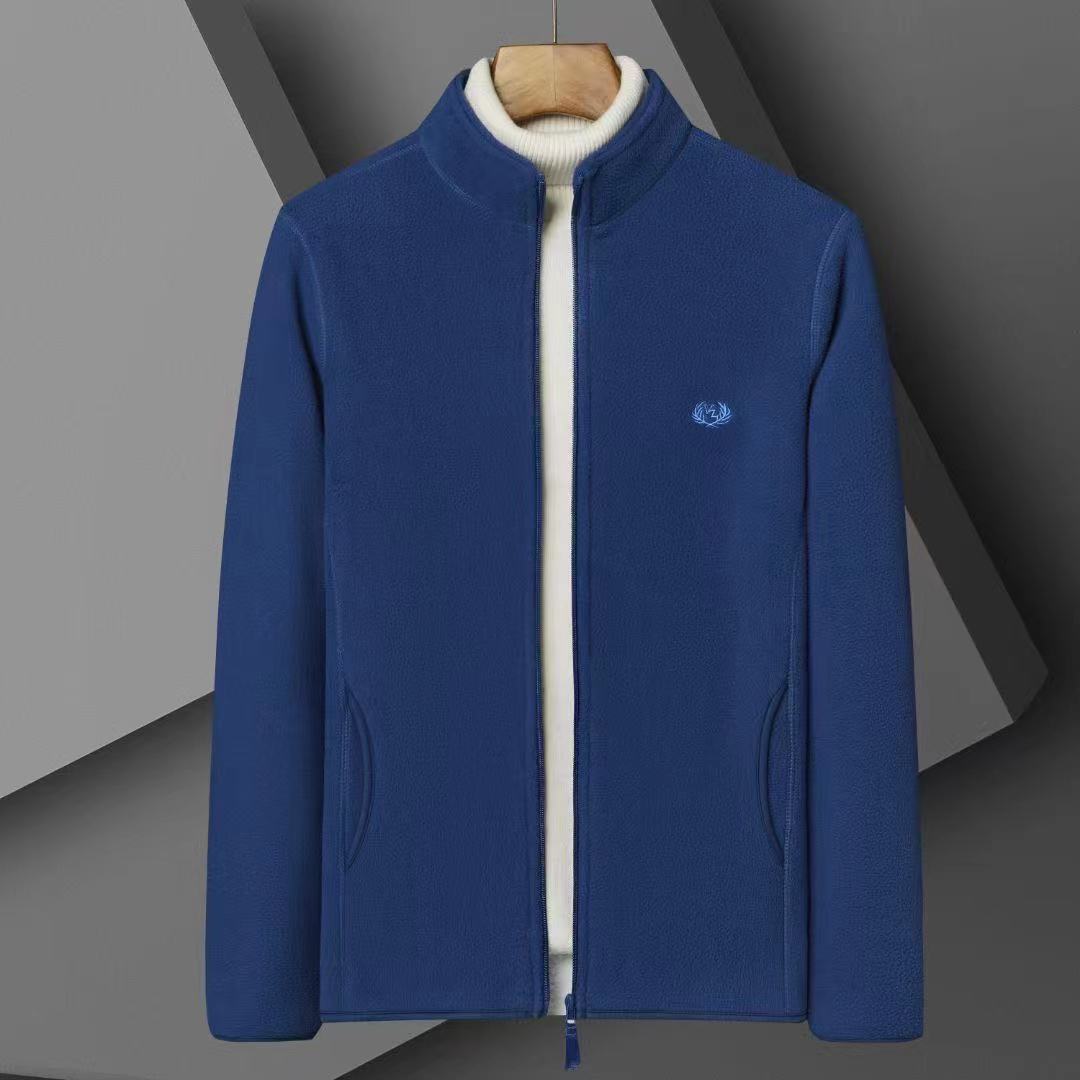 Флисовая куртка для мужчин осень и зима куртка с воротником-стойкой для молодых мужчин флисовая куртка кардиган на молнии XXXL 9519₽