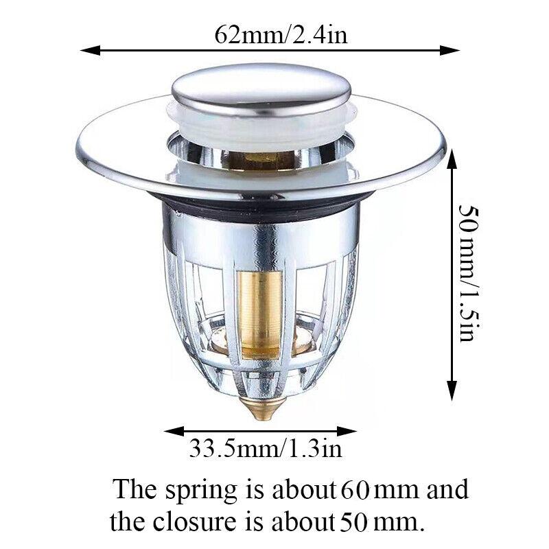 Bathroom Sink Stopper Wash Basin Core Bounce Up Drain Filter Hair Catcher Shower Sink Strainer Stopper Waterproof Drain-Plug