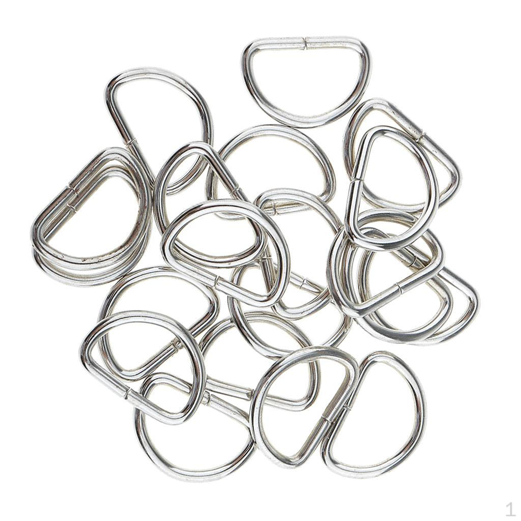 100 D-Rings Unwelded Split Curtain Tieback Loop Buckle Hook Ring DIY