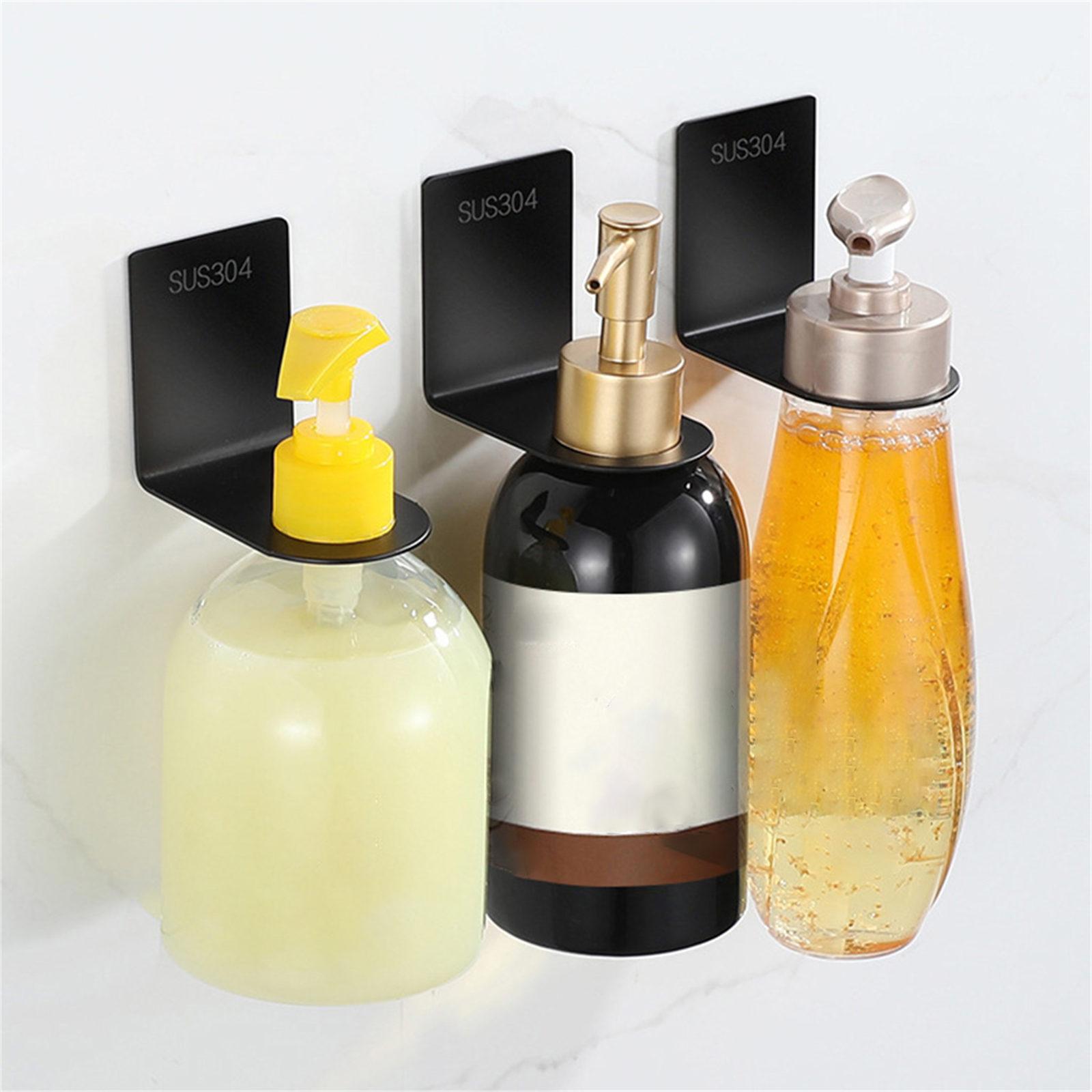 

Подставка для бутылок с гелем для душа Крючок для настенного крепления Клеевой кронштейн без сверла Держатель для бутылок с шампунем и мылом Подвесной крючок S серебряный