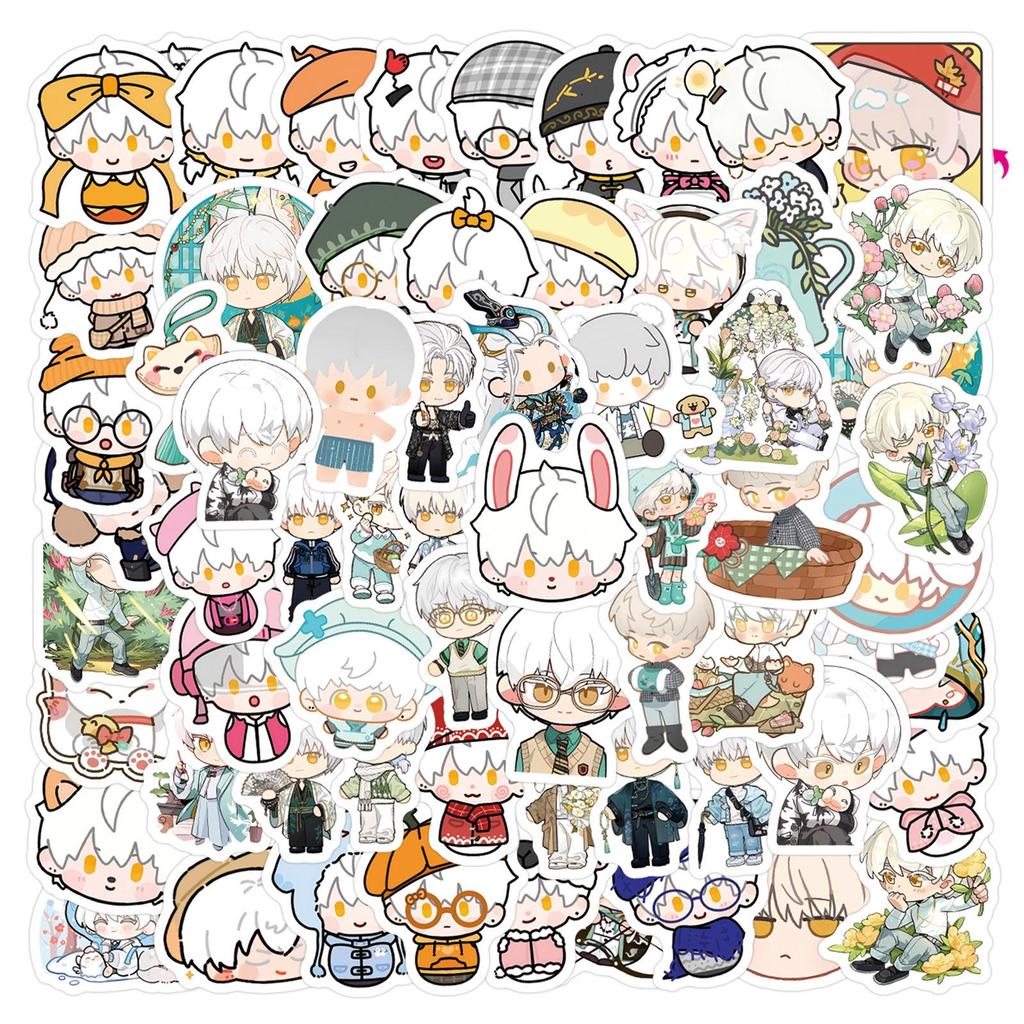 100 Light & Night Love Cartoon Stickers - Q Version Qisi Li Stickers for Journals, DIY Crafts, Phone & Laptop Décor